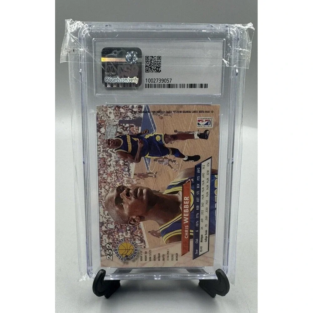 CHRIS WEBBER 1993-94  Fleer Ultra WARRIORS NBA Rookie #252 CSG‎ 9 Golden State
